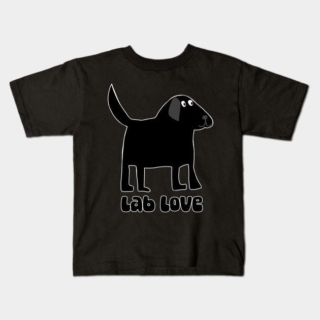 Lab love Kids T-Shirt by Suzy Shackleton felt artist & illustrator